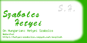 szabolcs hetyei business card